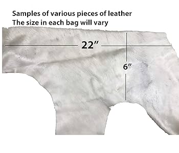 Amazon.com: Hair On Hide Large Leather Scrap Pieces, White